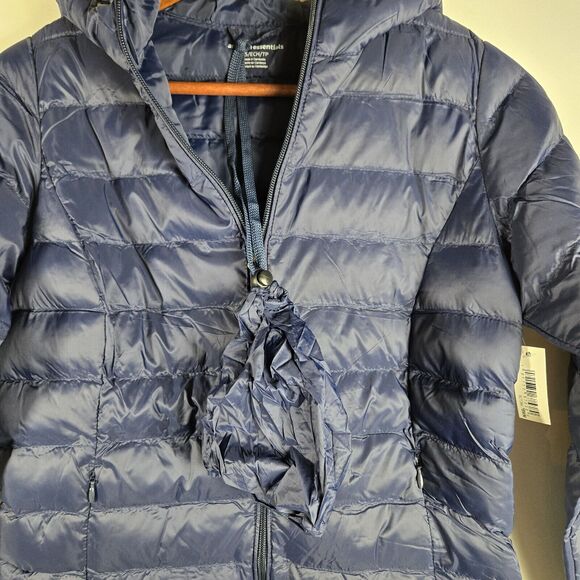 Amazon Essentials Women's Medium Navy Blue Lightweight Puffer Jacket Hooded NWT - Picture 3 of 6